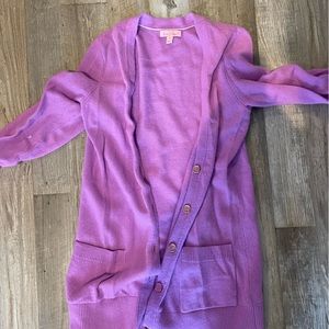 Cashmere Lavender Lilly Pulitzer cardigan